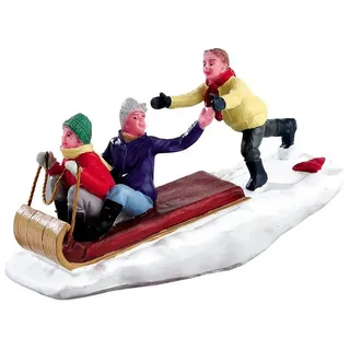 Lemax Toboggan Trouble Weihnachtsdorf mehrfarbig 0,10 m x 0,06 m x 0,41 m handbemalt