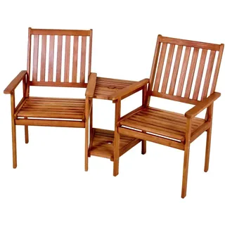 Garden Pleasure Doppelsessel Edison 160 x 77 x 96 cm natur