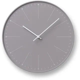 Lemnos Wanduhr Dandelion/ohne Tickgeräusche aus Japan/Wanduhr modern mit schleichender Sekunde/Küchenuhr, Uhr Wohnzimmer oder Büro - beige