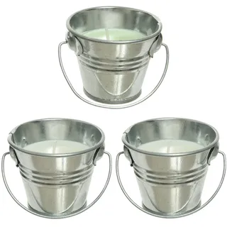 Decoris Citronella Kerze 6 cm 3 St. silber
