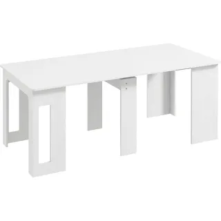 Homcom Küchentisch 60-180 x 75 x 85 cm weiß