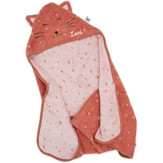 wunderwunsch TRIXE Kapuzenhandtuch mit Name, Babyhandtuch personalisiert | Handtuch für Baby personalisiert, großes Kapuzenbadetuch aus Baumwolle, Kinder Badetuch Junge und Mädchen bestickt