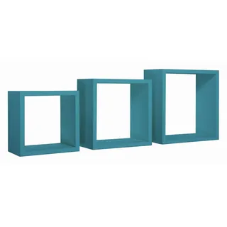 KUBISCHER 3ER SET WANDREGAL FARBE BLAU ATOLÓN MOD. INCUBO