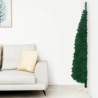 Homgoday Künstlicher Weihnachtsbaum dünn halber Ständer Grün 150 cm, Weihnachtsdekorationen, Weihnachtsbaum, künstlicher Weihnachtsbaum, dünne Halterung