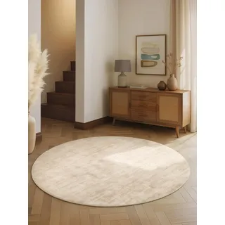 vikosa Noemi Kurzflorteppich Ø 150 cm Beige
