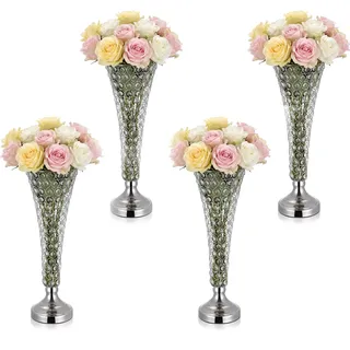 Vevor Blumenvase Silber 51 cm