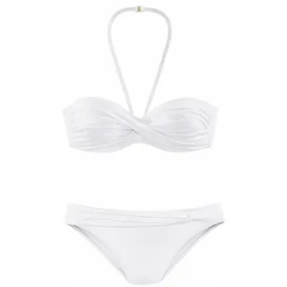 LASCANA Bügel-Bandeau-Bikini Damen Weiß 38 Cup A