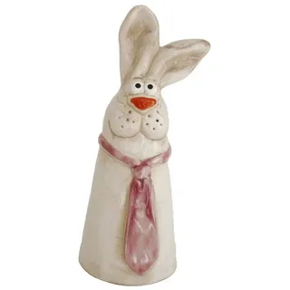 Kaufhaus le petit Tierfigur Gartenstecker Zaunhocker Hase Mann Garten Deko Skulptur Figur Objekt, Zaunsitzer Zaunfigur Dekofigur Dekoskulptur Dekoobjekt aus Keramik