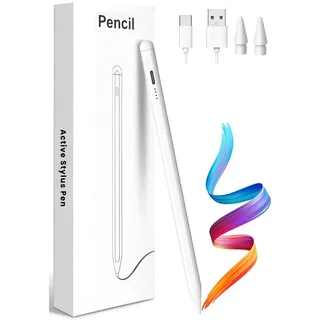 Apple Pencil alternative Stift für iPad USB-C Magnetisch Stylus Pencil Weiss iPad Stift für Apple Tablet - Weiß