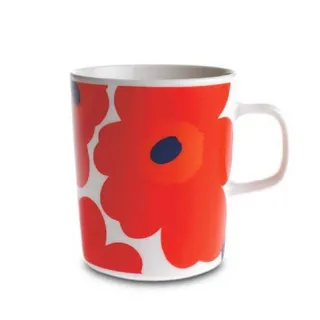 Marimekko Oiva Unikko Kaffeetasse 0,25 l Rot-Weiß