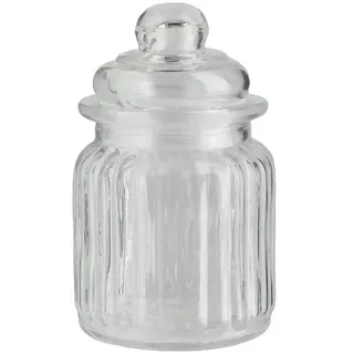 KHG Aufbewahrungsglas   , transparent/klar , Glas , Maße (cm): H: 12,4  Ø: 7.9