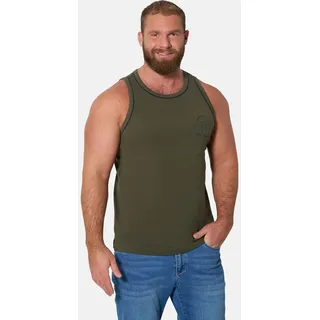 Muskelshirt JAN VANDERSTORM "Tanktop HEGON", Herren, Gr. 4XL, grün (oliv), Obermaterial: 100% Baumwolle CO., Shirts
