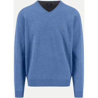 Feinstrickpullover mit Merino-Cashmere Blau 3XL