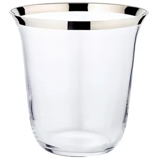 Edzard Flaschenkühler Toby, mundgeblasenes Kristallglas mit Platinrand, Höhe 23 cm, ø 23 cm