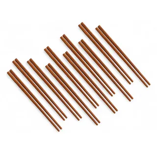 WESTCRAFT Essstäbchen 10 Paar Holz 25 cm Braun