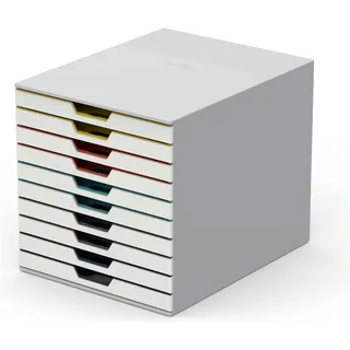 Durable Schubladenbox Varicolor Mix 10 28 x 29,2 x 35,6 cm 10-tlg. weiß
