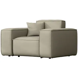 WFL GROUP Lorento Gartensessel 121 x 73 x 92 cm beige