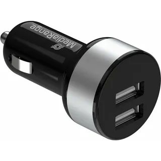 MediaRange KFZ-Ladegerät 3,4A 2x USB-A schwarz/silber