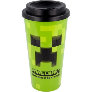 Thermobecher Kaffeebecher Minecraft mit 520ml- ideal für Büro, Schule oder Freizeit