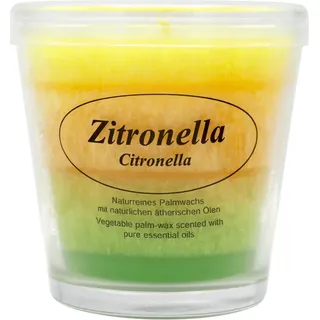 Duftkerze im Glas, Zitronella, 100% pflanzliches Stearin, KERZENFARM HAHN, mit reinen ätherischen Ölen, Brenndauer ca. 24h