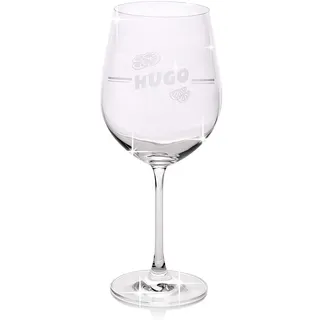 Sannys Design Hugo Glas XXL mit Gravur, Cocktail Glas für Hugo mit Lasergravur