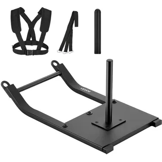 Vevor Gewichtsschlitten Kraftschlitten, Fitness-Krafttrainingsschlitten zur Verbesserung der Geschwindigkeit bei sportlichen Übungen, Fitnessgerät mit Gurt, kompatibel mit 25/51 mm Gewichtsscheiben