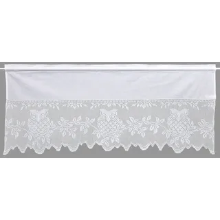 HOSSNER - ART OF HOME DECO Querbehang Stangendurchzug 120 x 50 cm Weiß 1 St