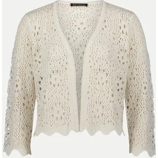Betty Barclay Strickjacke mit Ajourmuster Offwhite 40