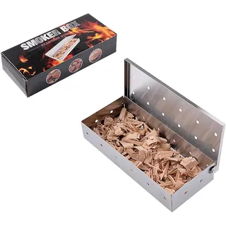 Räucherbox, Räucherbox für Gasgrill, Edelstahl BBQ Grill Räucherbox für Smoker,
