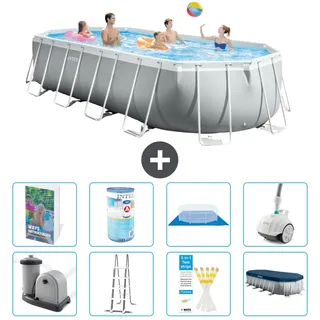 Prism Frame Pool Oval - 610x305x122 Cm - 9-teilig  S549
