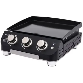 Skandika Gasplancha Palo | Gas Plancha Grillplatte, 3 Brenner, Abtropfschale, SCHWARZ No Size