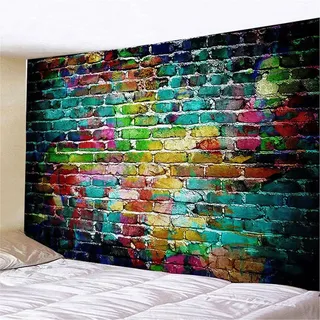 Sxakswol Wandteppich Groß Ziegelwand Wandteppich 300x260 Wandbehang Dschungeltiere, Tapisserie 3D Wandtuch Aesthetic Wandteppiche für Wohnzimmer Schlafzimmer Wohnheim Wanddeko