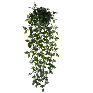 LuckyGreenery Künstliche Efeu, realistische Kunstpflanze mit Kunststofftopf für Zuhause, Büro, Garten, Dekoration (66 cm lang)