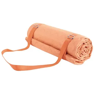 Picknickdecke mit Tragegurt Gelb 130 x 170 cm Strand Wandern Outdoor Pool Camping, DecoHomeTextil Heimtextilmanufaktur, mit Tragegurt beige