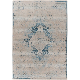 Vintage-Teppich, Blau, Textil, rechteckig, 120x170 cm, Teppiche & Böden, Teppiche, Vintage-Teppiche