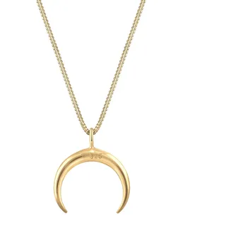 Elli Halskette Halbmond 925 Sterling Silber Vergoldet