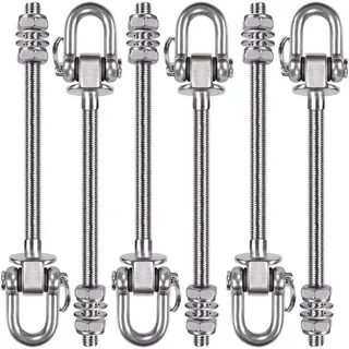 Robuster Edelstahl-aufhänger – Tragkraft 300 Kg – 23,5 Cm × M10 – Für Hängematten, Yoga, Boxsäcke – 6er-pack