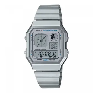 Casio Edgy Collection A130WE-7AEF Edelstahl 34 mm A130WE-7AEF