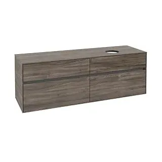 Waschbeckenunterschrank 160 x 55 cm Stone Oak