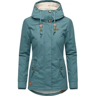 Ragwear Damen warme kurze Winterjacke mit Kapuze Monade Intl Stone Blue25 Gr. 5XL - 5XL