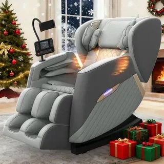 Ganzkörper-Massagesessel, elektrischer Massagesessel, Zero-Gravity-Modus, mit 16 Massagepunkten und 8 Airbags, Lendenwirbelheizung, Wadenroller- und