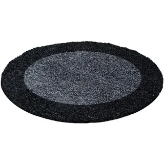 KADIMA DESIGN RHEIN Hochflorteppich 160 x 160 cm Anthrazit