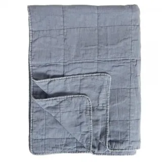 ib laursen Klassischer Quilt Bettüberwurf 130 x 180 cm Blau