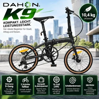 Dahon K9 Faltrad - Black, - One Size