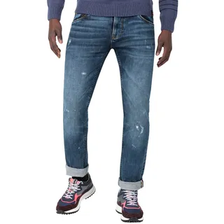 TIMEZONE Herren Jeans SLIM SCOTTTZ Slim Fit Clear Llght Blau Wash 3676 Normaler Bund Reißverschluss W 34 L 32