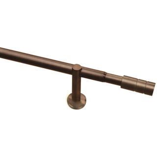 Gardinenstangen Set Zylinder 1-Lauf Ø 22/25 mm Bronze 190-360 cm