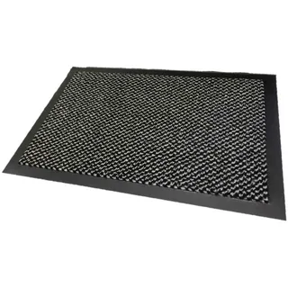 Vimoda Fußmatte Eingangstürmatte balkonteppich, Rechteckig, Schmutzfänger, Schmutzfängermatte,für Haustür,Eingang,Terrasse grau|schwarz 80 cm x 120 cm