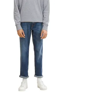 Tom Tailor Marvin Straight Jeans Used Mid Stone Blue Denim 33 32