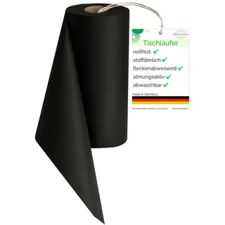 Sensalux Vlies-Tischläufer 50 cm x 25 m Schwarz