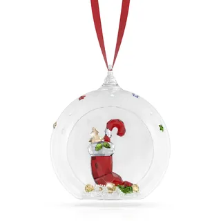 Swarovski Holiday Cheers Nikolausstiefel und Bonbon Weihnachtskugel, Mehrfarbig | OS